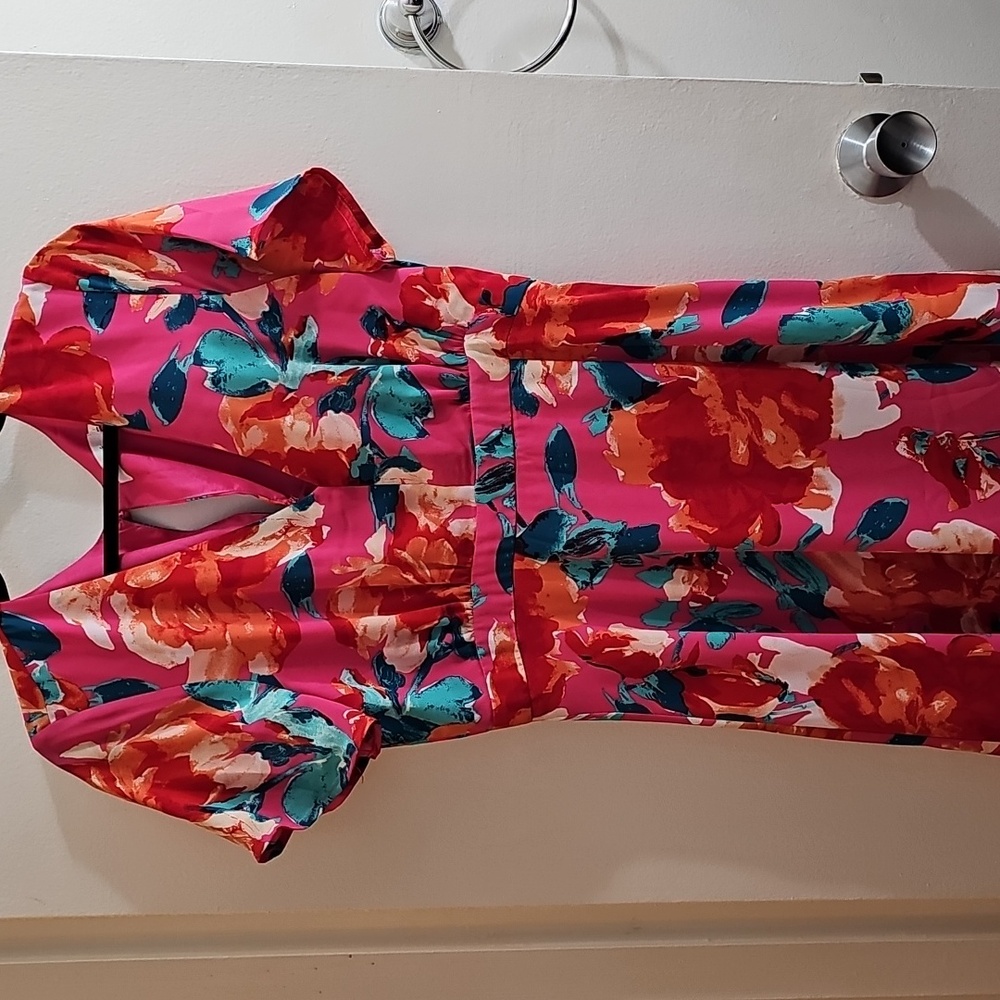 Floral Maxi dress short sleeve